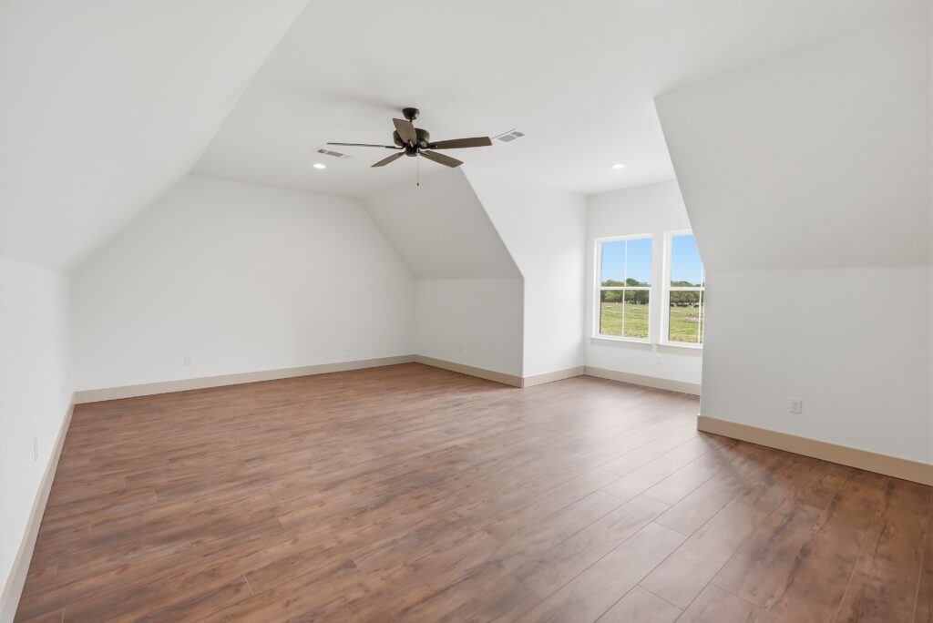 Flexible room in custom home used as office or bedroom